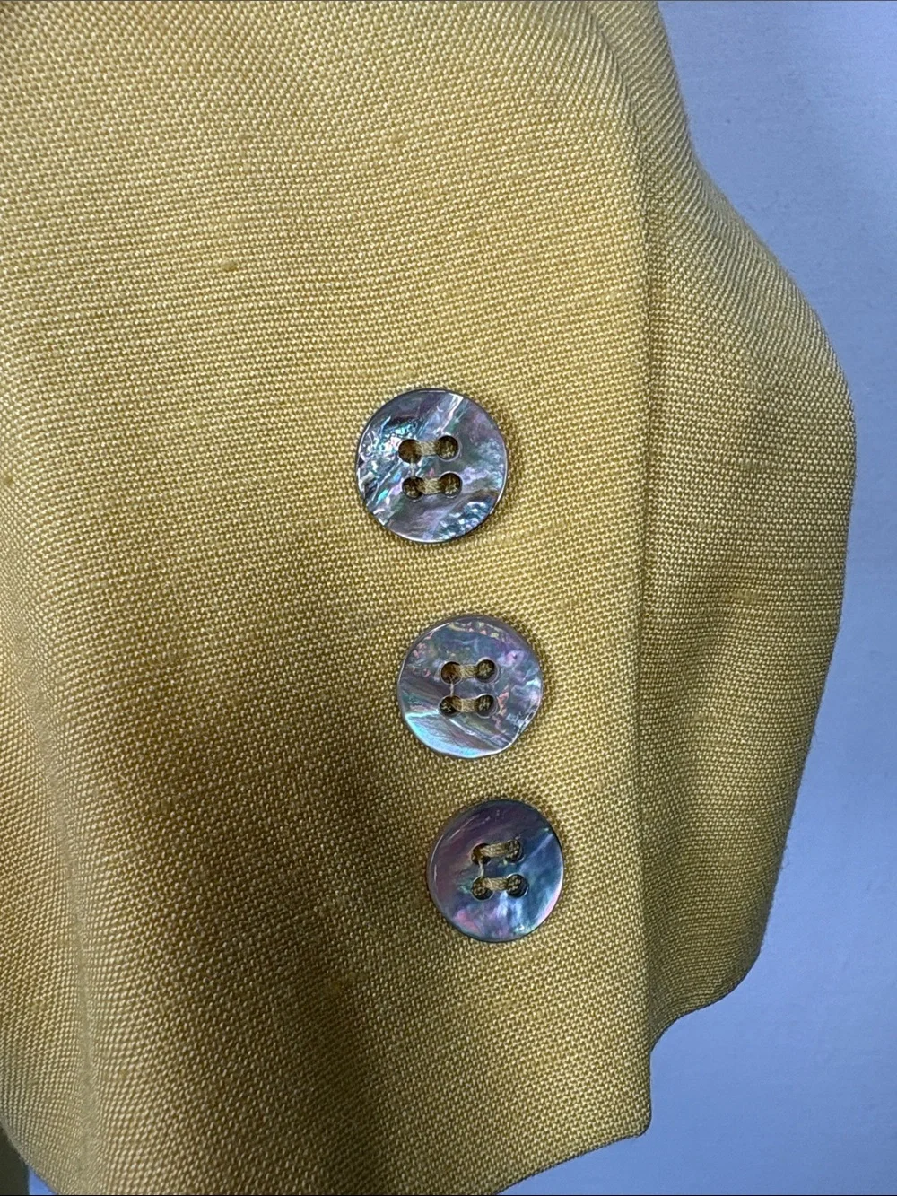 CHRISTIAN DIOR The Suit VTG Double Button Quiet Luxury Soft Yellow Blazer size 4